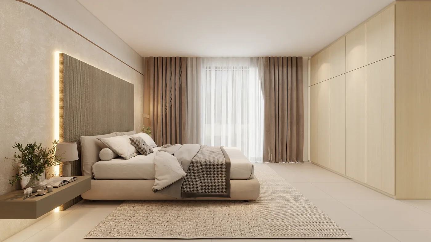 Furnished show unit bedroom at Klemeru, Ipoh